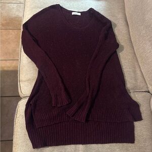 Abercrombie & Fitch Deep Burgundy Crew Neck Sweater
